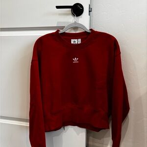 Adidas Women's Bold Red Crew Neck Sweater
